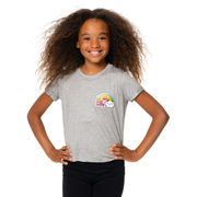Girls (8-14) Short Sleeve Crop Tee with "No Bad Days" Patch