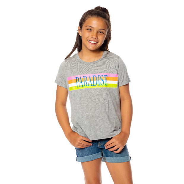 SS Crop Tee- "Paradise" for Girls 7-14