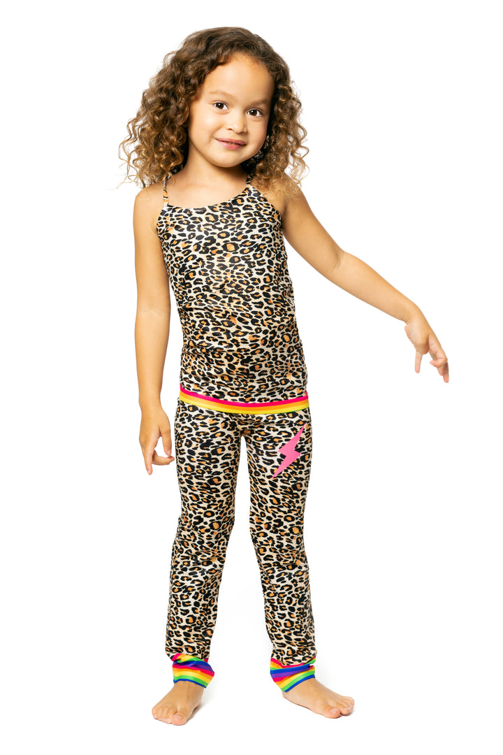 Little Girl's (4-6x) Rainbow Leopard Print Full Cami