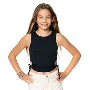 Girl's (8-12) Sleeveless Top with Side Rouching