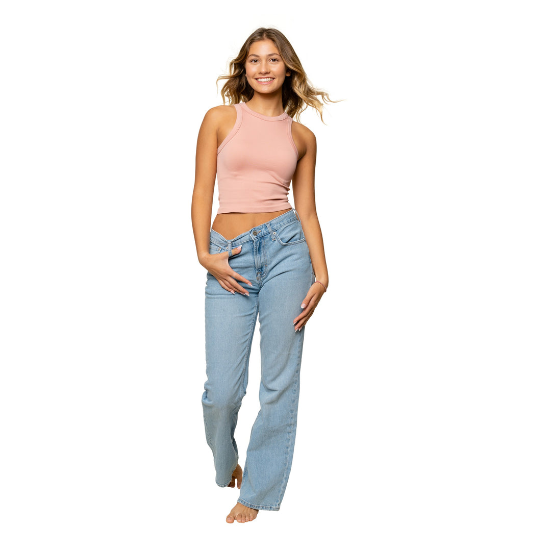 Junior's Sleeveless Ribbed Top for Juniors