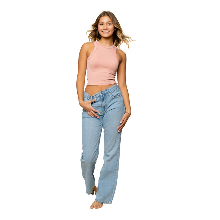 Junior's Sleeveless Ribbed Top for Juniors