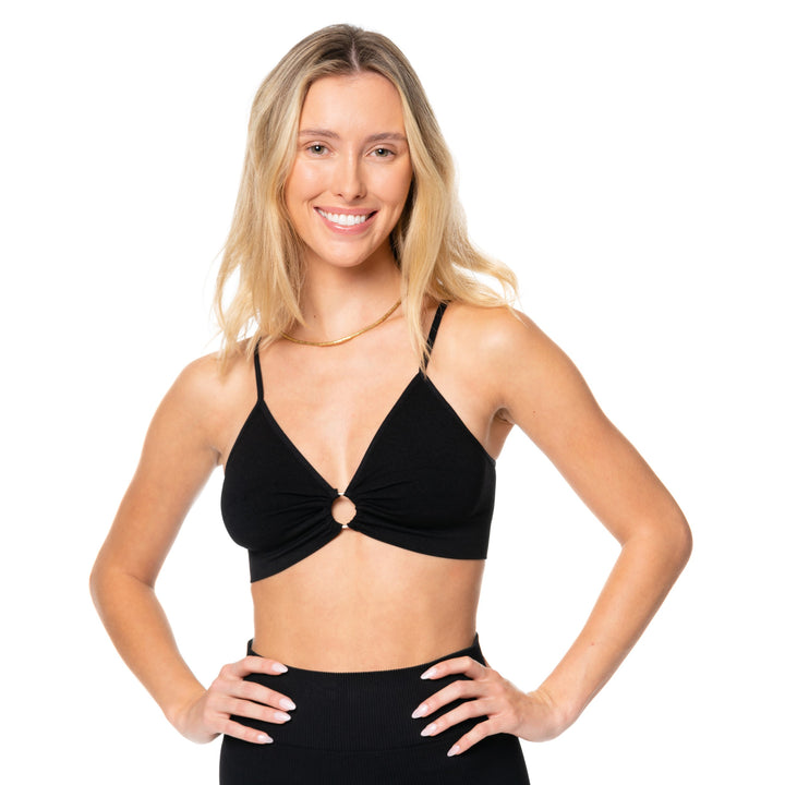Junior's Silver Ring Bra Top