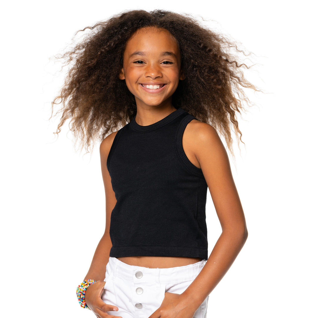 Girl's (8-14) Ribbed Crop Tank Top – Malibu Sugar