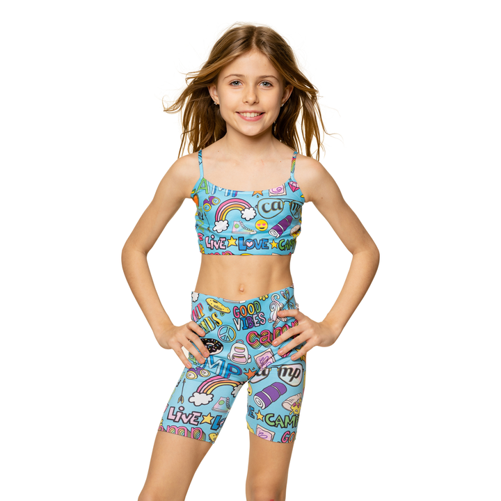 Girl's (10-14) Malibu Sugar Camp Bandeau Bra Cami