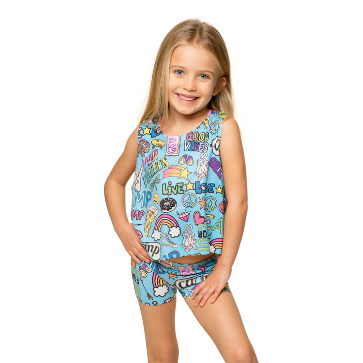 Little Girls (4-7) Malibu Sugar Camp Boy Shorts