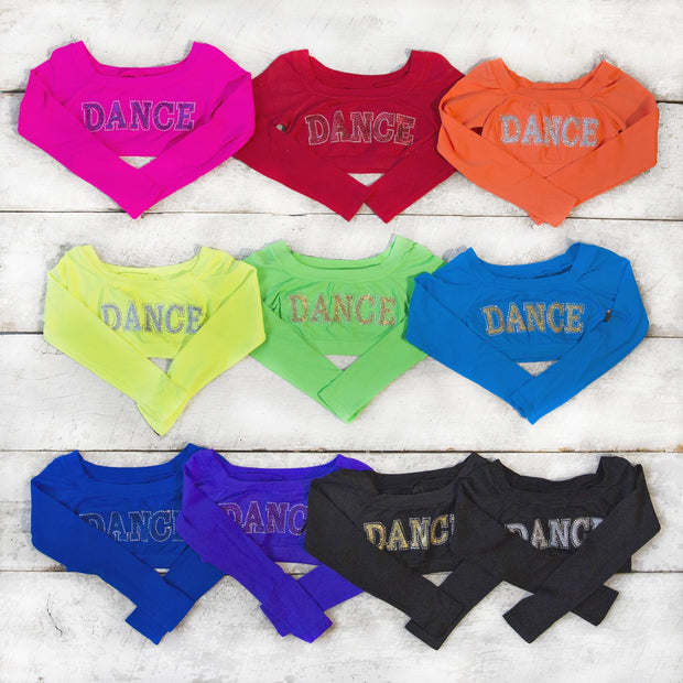 DANCE LS Cropped Tops for Little Girls