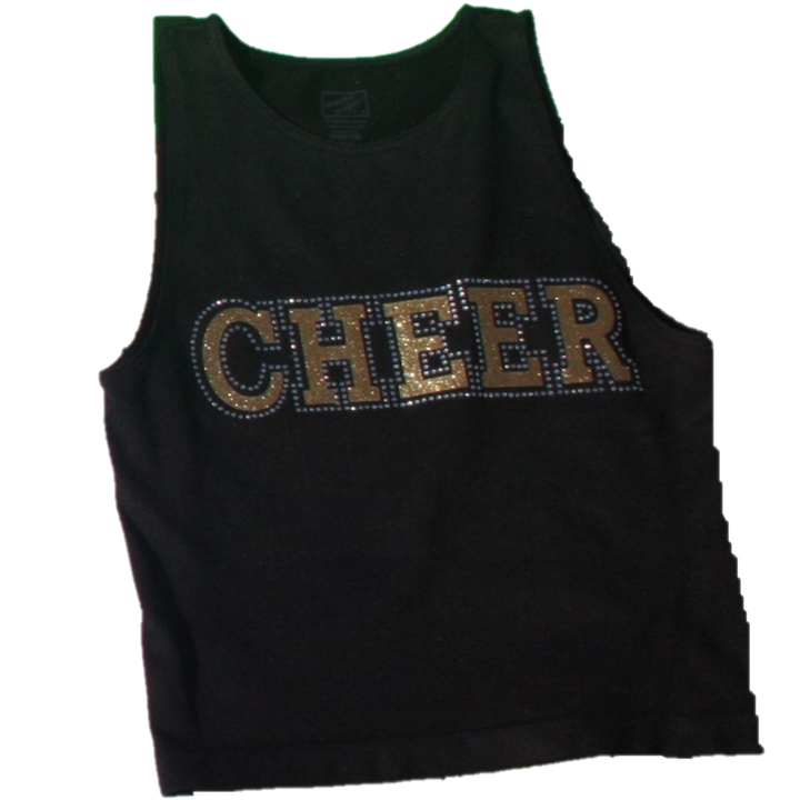 Girl's (8-12) Black "CHEER" Tank Top