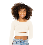 Girl's (8-14) Long Sleeve with Front Cut Out Right Above Waist