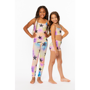 Tie Dye with Stars Print Boy Shorts for Girls 7-14