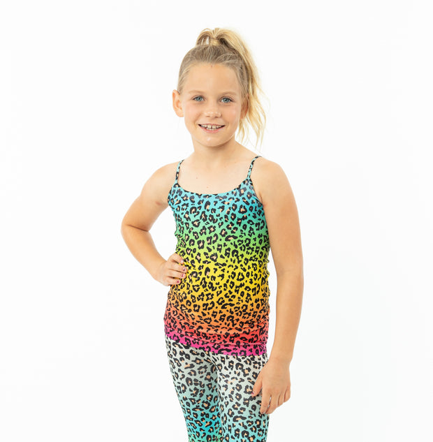 Ombre Leopard Full Cami for Little Girls 4-6x