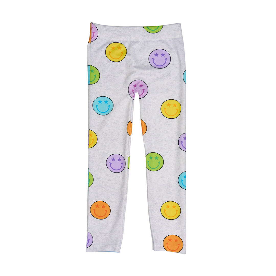 Little Girl's (4-6x) Pastel Happy Face Printed Leggings