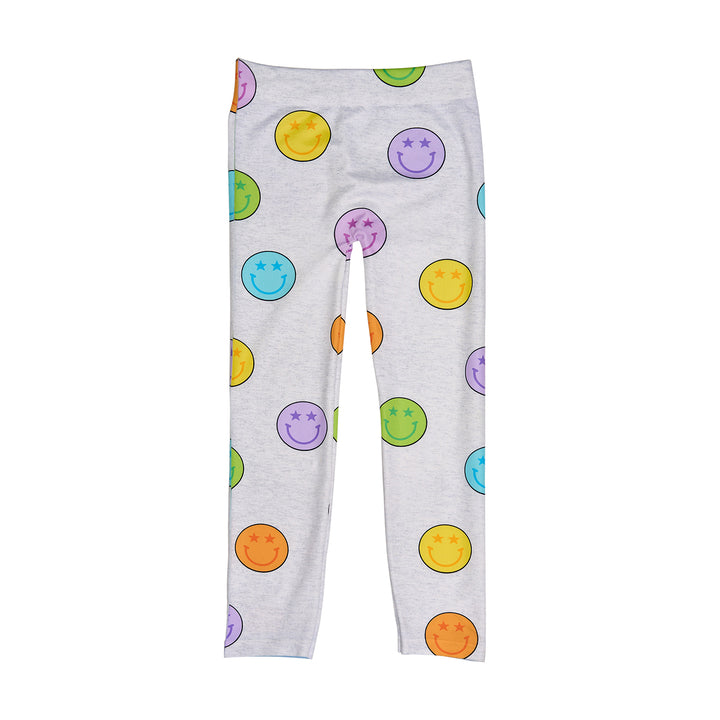 Little Girl's (4-6x) Pastel Happy Face Printed Leggings