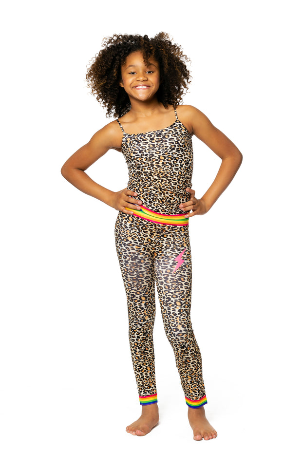 Girl's (8-12) Rainbow Leopard Print Leggings – Malibu Sugar