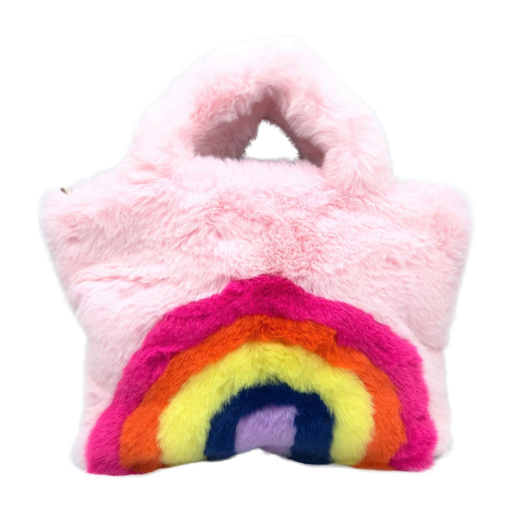Fuzzy Rainbow Purse