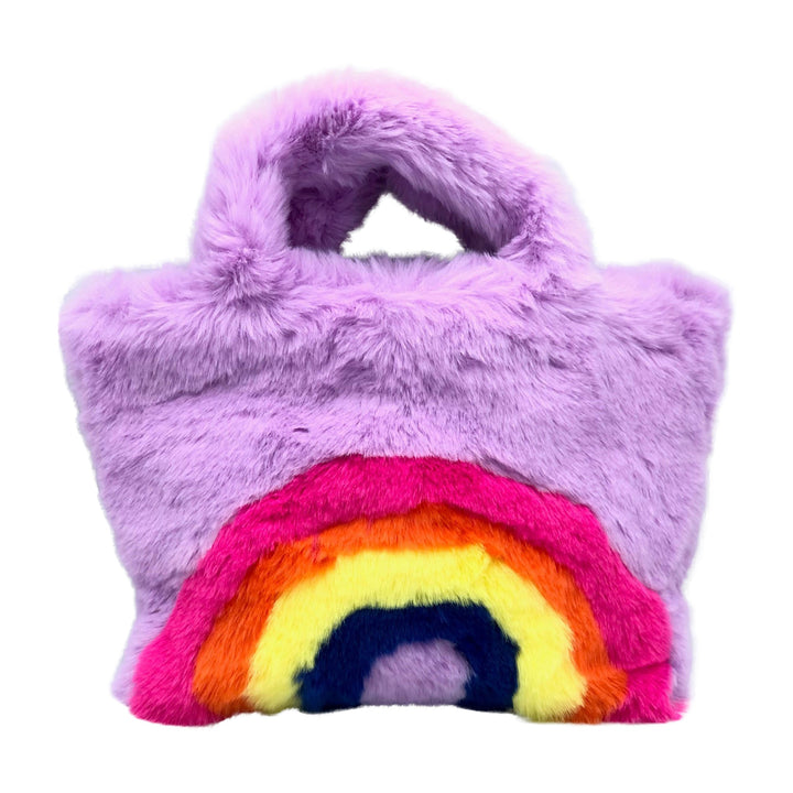 Fuzzy Rainbow Purse
