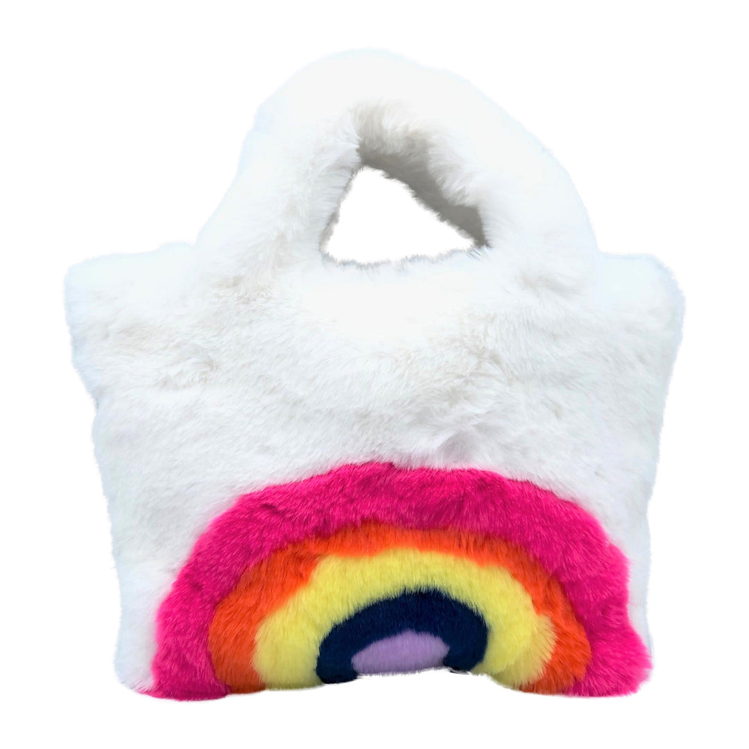 Fuzzy Rainbow Purse