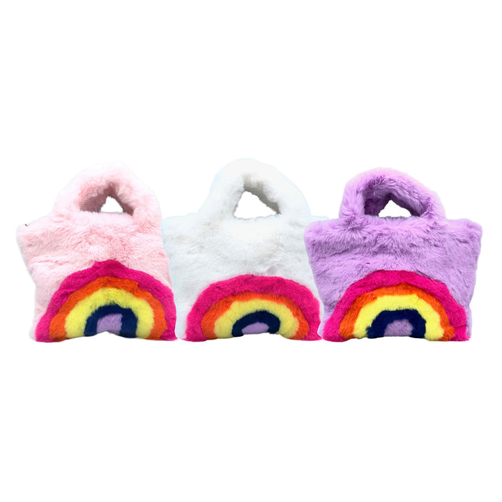 Fuzzy Rainbow Purse