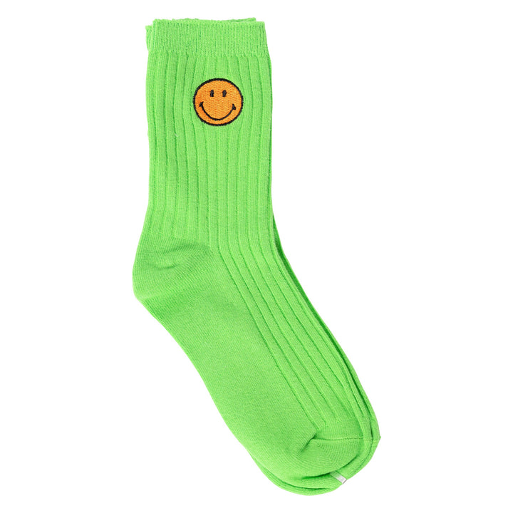 Happy Face Patch Tube Socks