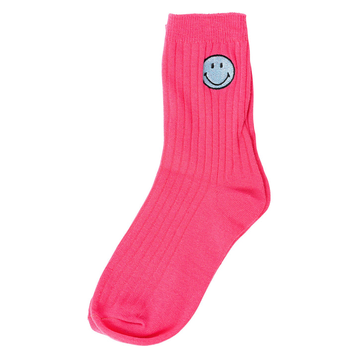 Happy Face Patch Tube Socks