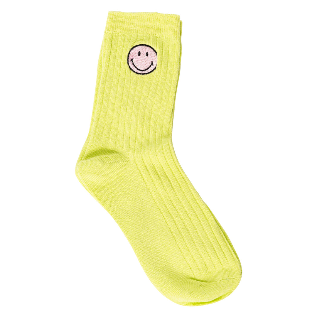 Happy Face Patch Tube Socks