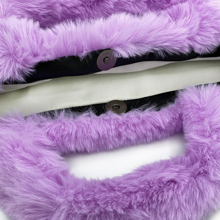 Fuzzy Rainbow Purse