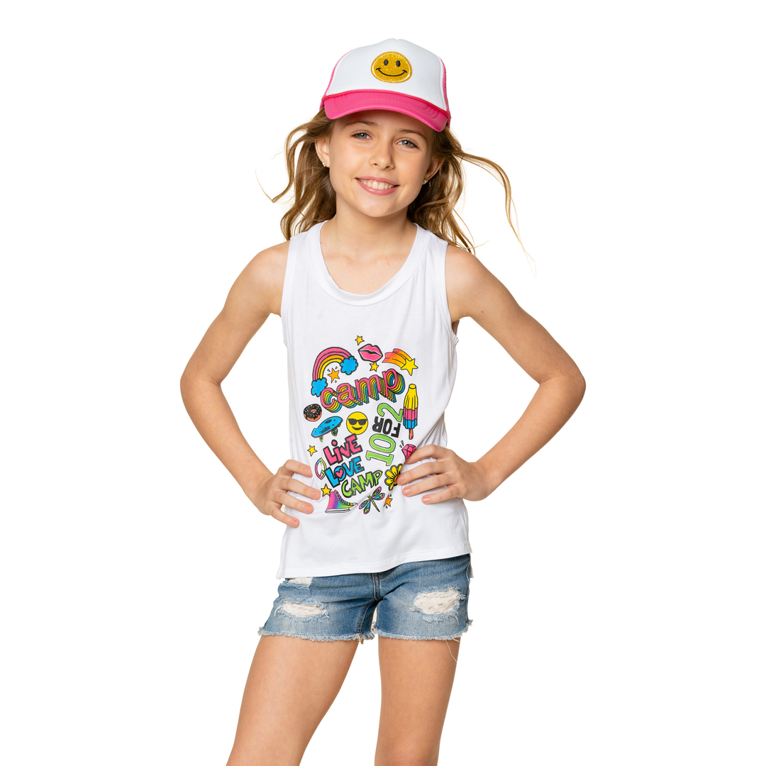 Trucker Hat with a "Happy Face" Patch