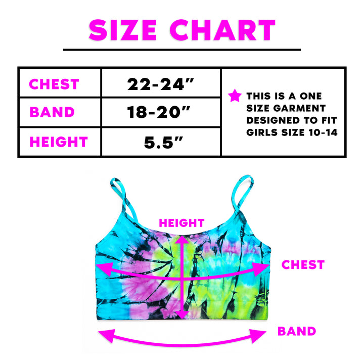 Girl's (8-14) Swirl Tie Dye Bandeau Bra Cami