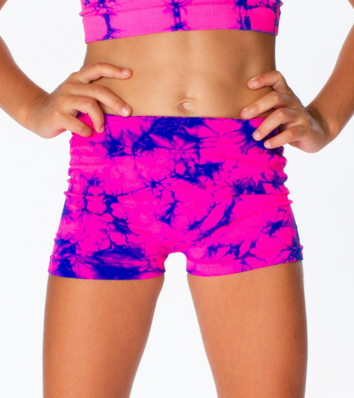 Little Girl's (4-6x) "CHEER" Tie Dye Boy Shorts