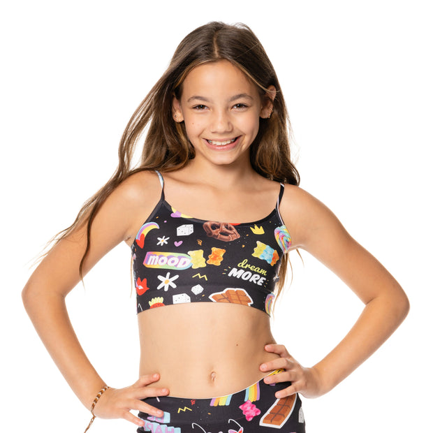 Sweets & Treats Happy Faces Bandeau Bra Cami for Girls 7-14