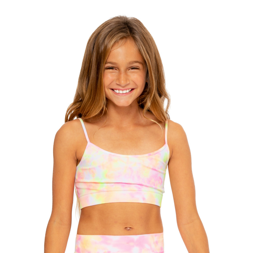 Little Girls 4 6x Tie Dye Water Color Bra Cami Malibu Sugar