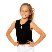 Girl's (8-12) Sleeveless Top with Front Slit