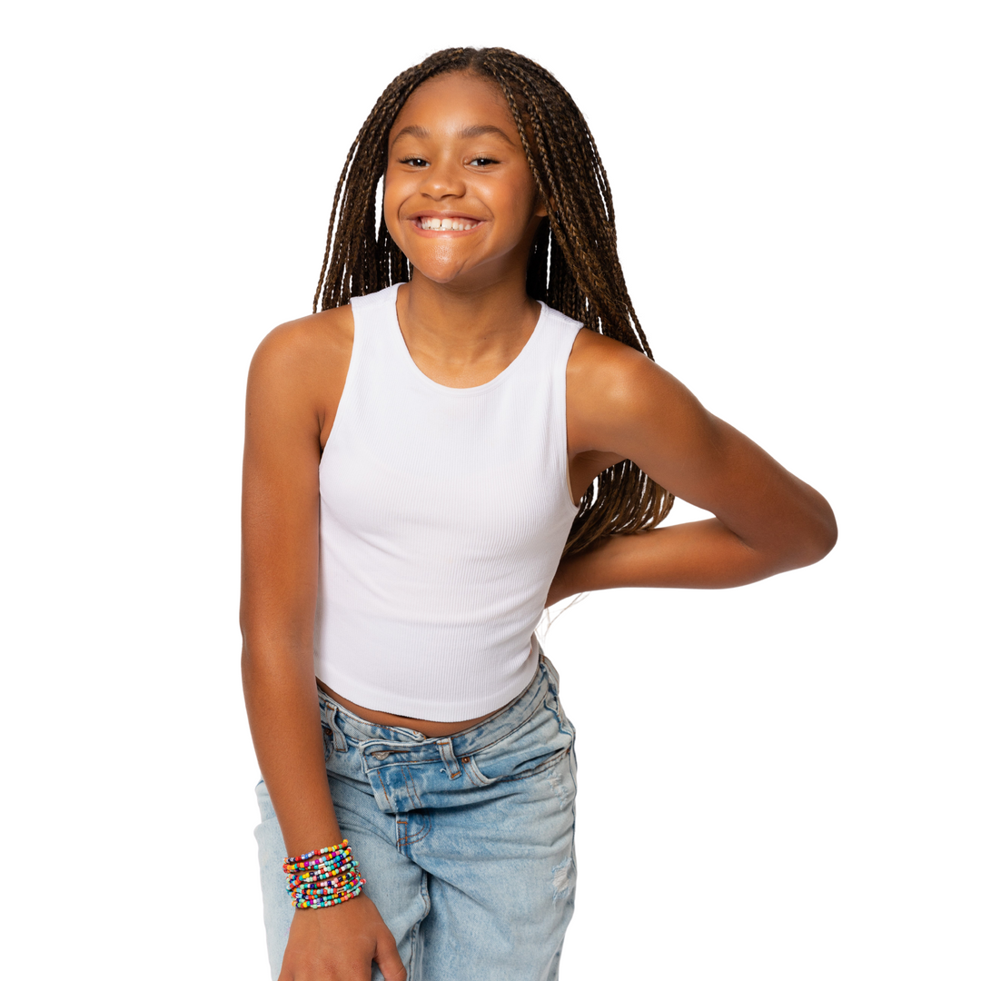 Girl's (8-12) Sleeveless Seamless Top