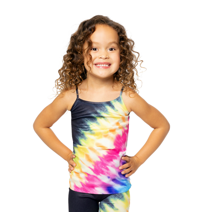 Little Girls (4-6x) Diagonal Tie Dye Print Full Cami