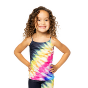 Diagonal Tie Dye Print Full Cami for Little Girls 4-6x