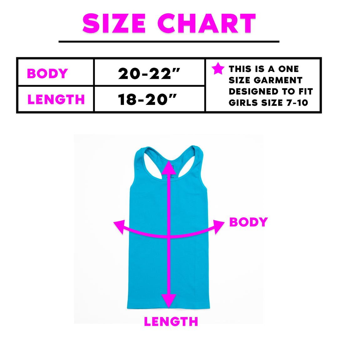 Girl's (7-10) Solid Ribbed Racer Back Tank Top