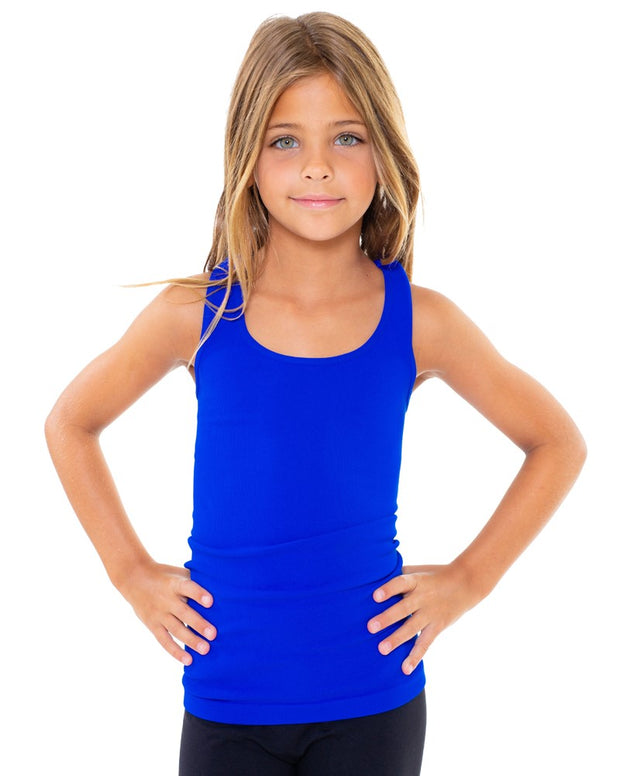 Ribbed Racer Back Tank Top for Girls Ages 7-10 – Malibu Sugar