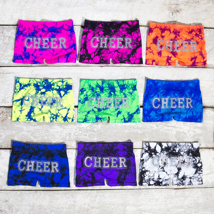 Girl's (7-10) CHEER Tie Dye Boy Shorts