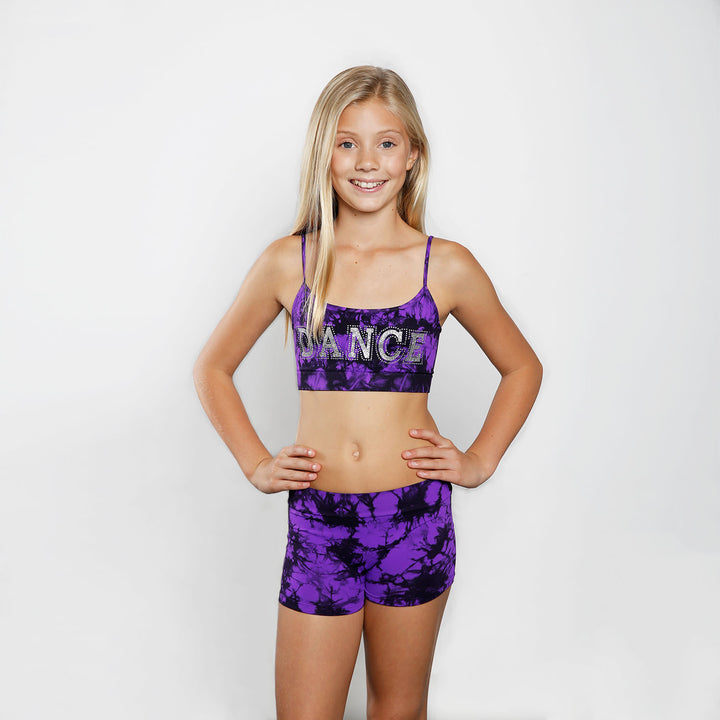 DANCE Tie Dye Bandeau Bra Cami model