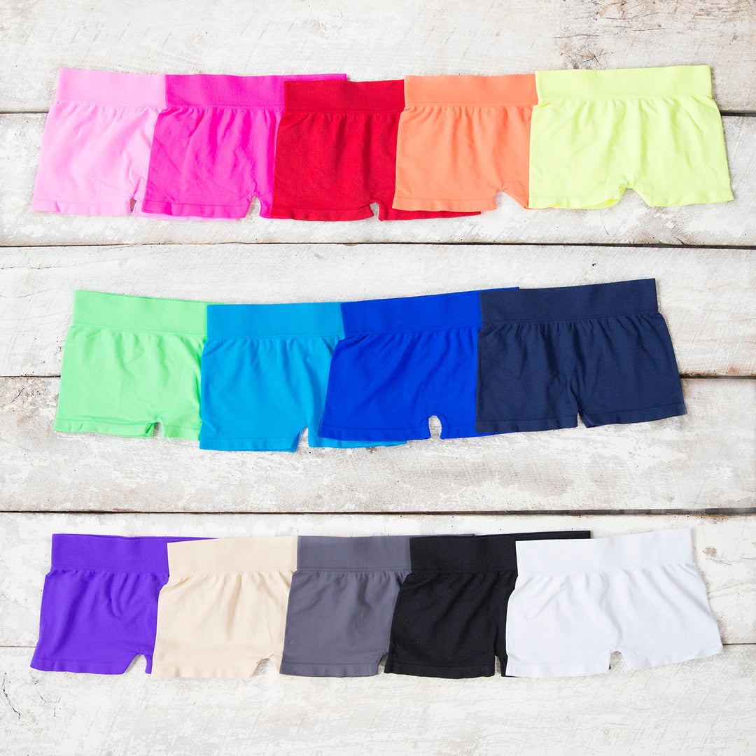 Girl's (7-10) Solid Boy Shorts